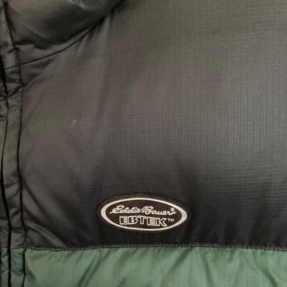 Eddie Bauer Ebtek Goose Down Green/Black Men’s Vest Size L - Picture 2 of 6